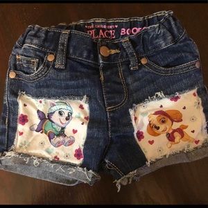Toddler girl Paw Patrol denim shorts